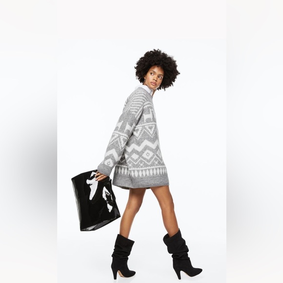 H&M Long Jacquard-knit Sweater - Picture 5 of 8